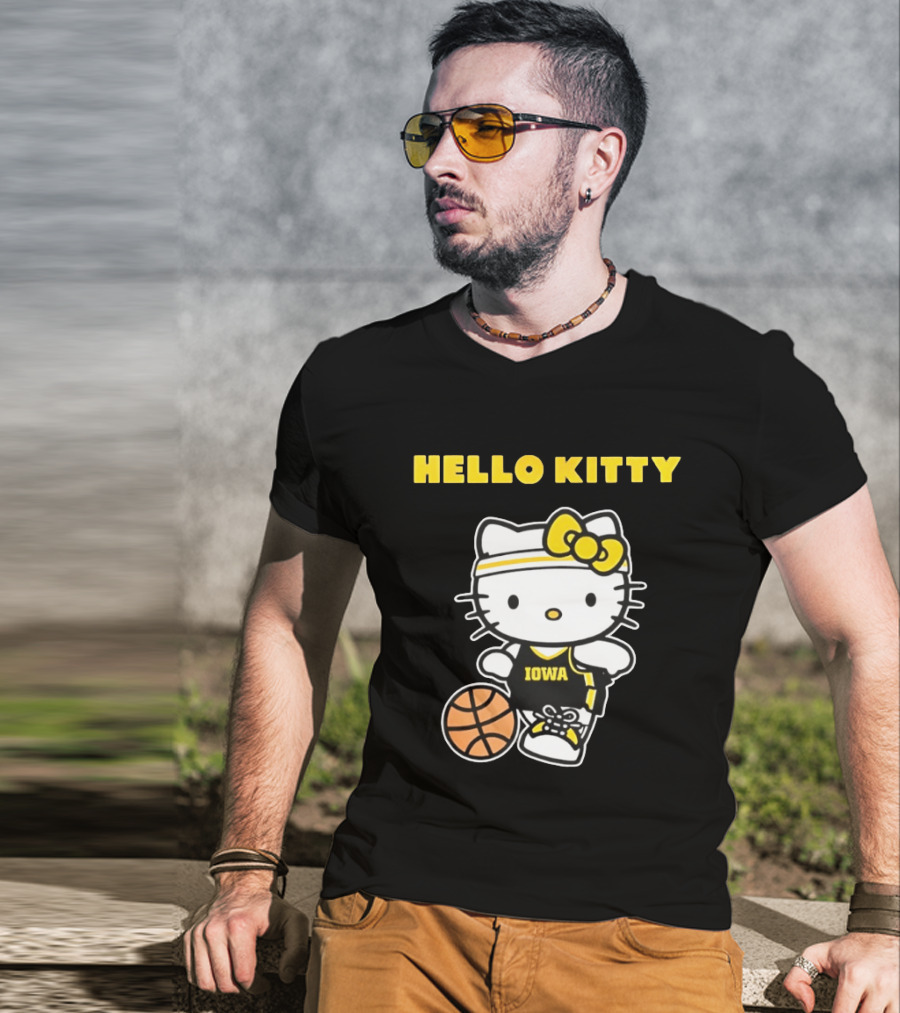 Hello Kitty Iowa Basketball Team Collaboration T-Shirt