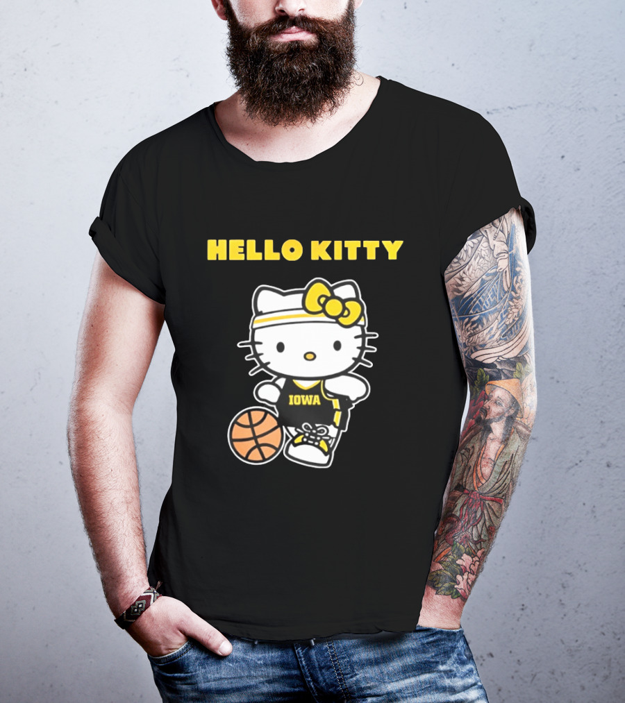 Hello Kitty Iowa Basketball Team Collaboration T-Shirt
