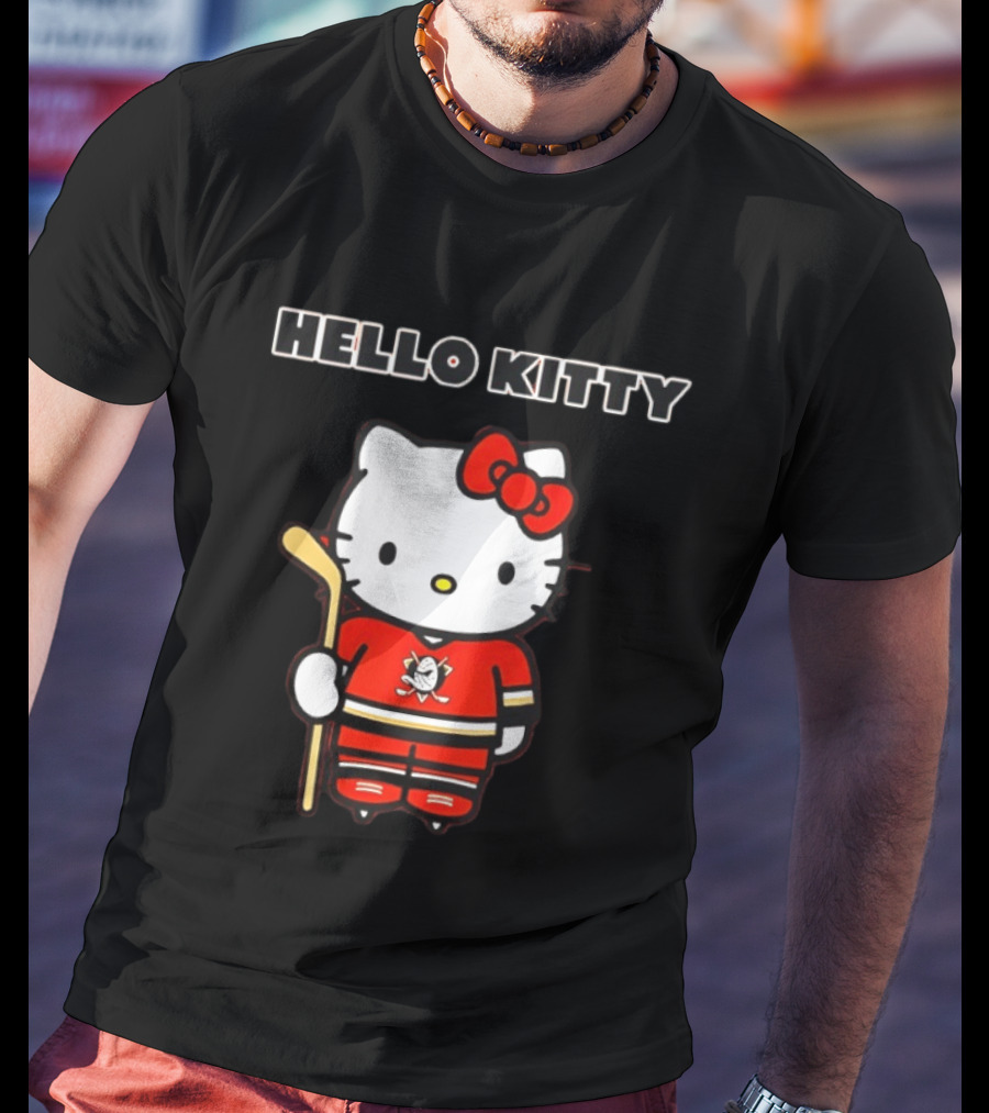 Hello Kitty Anaheim Ducks Collaboration Hockey T-Shirt
