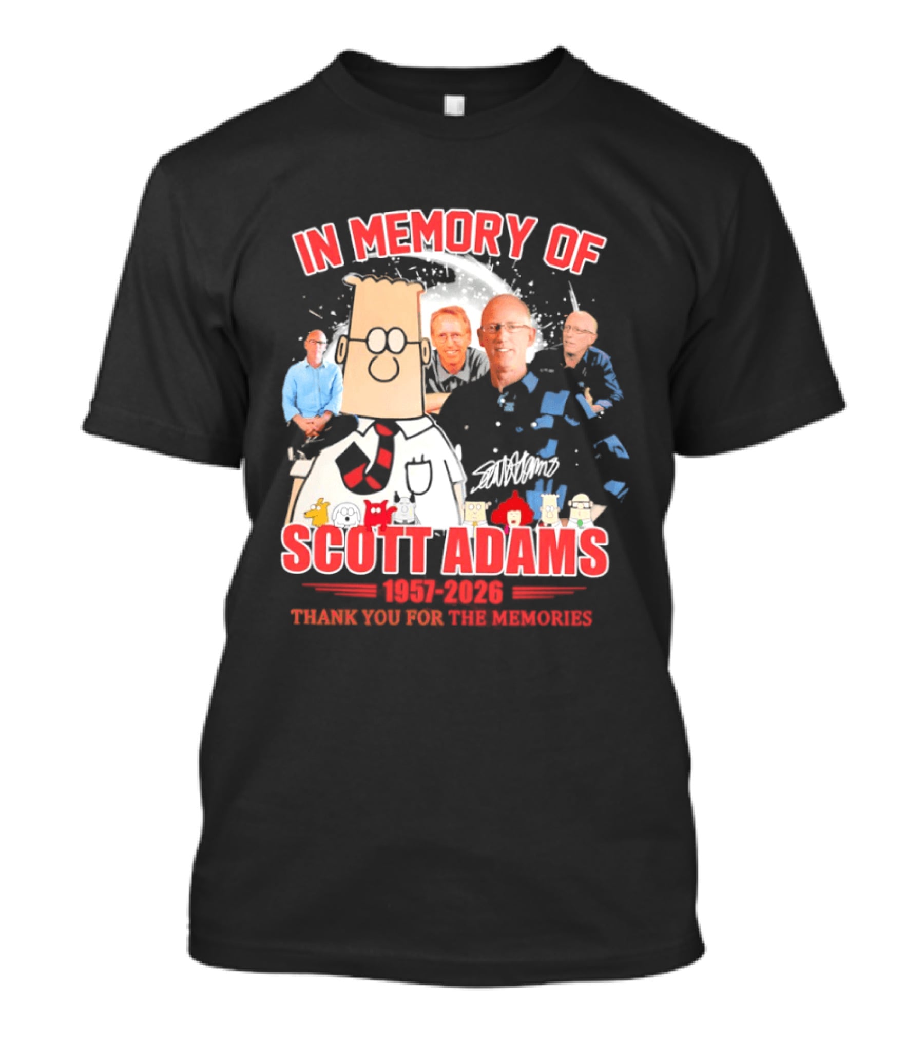 Scott Adams In Memory 1957 2026 Thank You For The Memories T-Shirt