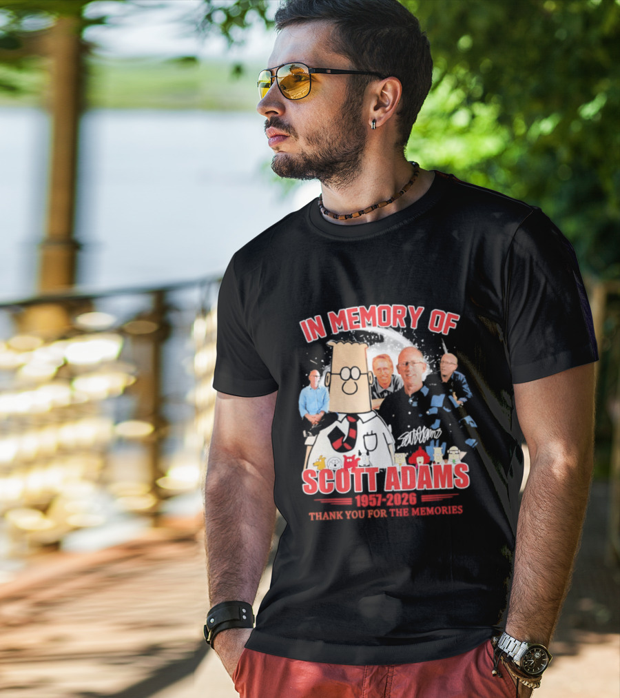 Scott Adams In Memory 1957 2026 Thank You For The Memories T-Shirt
