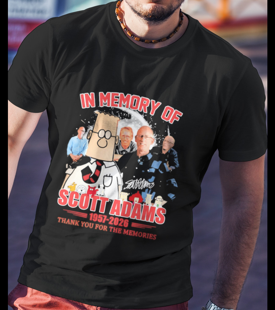 Scott Adams In Memory 1957 2026 Thank You For The Memories T-Shirt