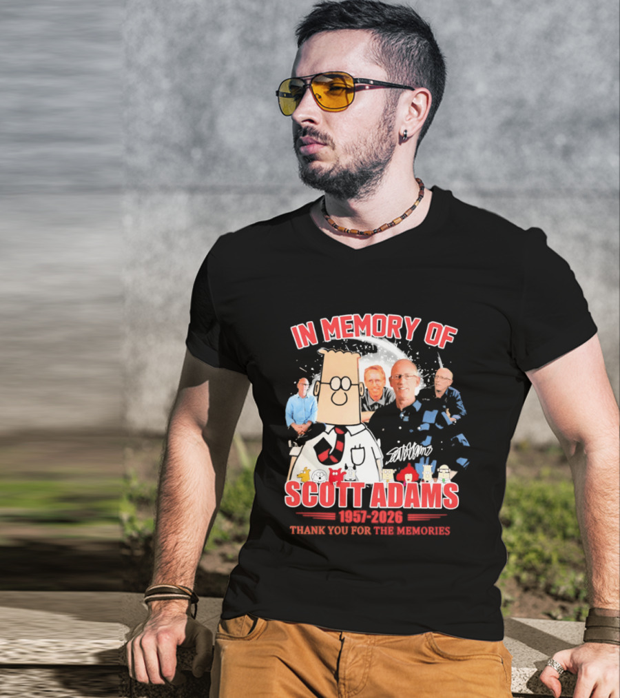 Scott Adams In Memory 1957 2026 Thank You For The Memories T-Shirt
