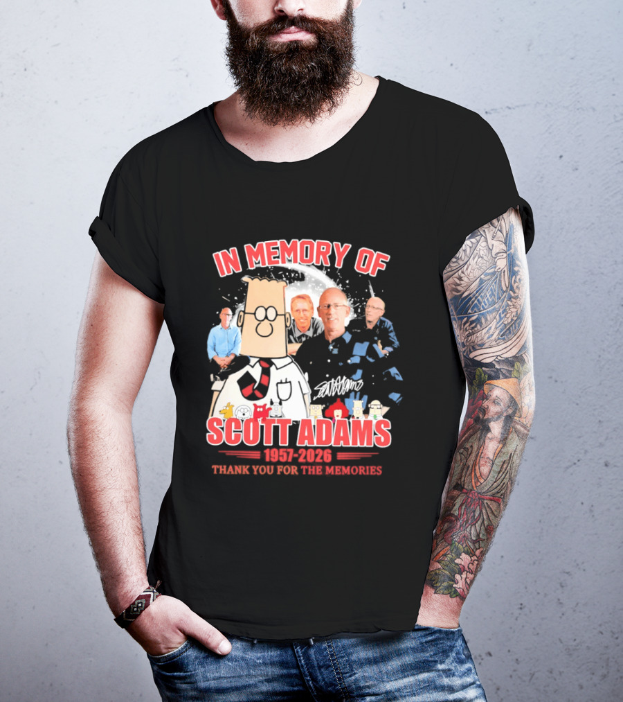 Scott Adams In Memory 1957 2026 Thank You For The Memories T-Shirt