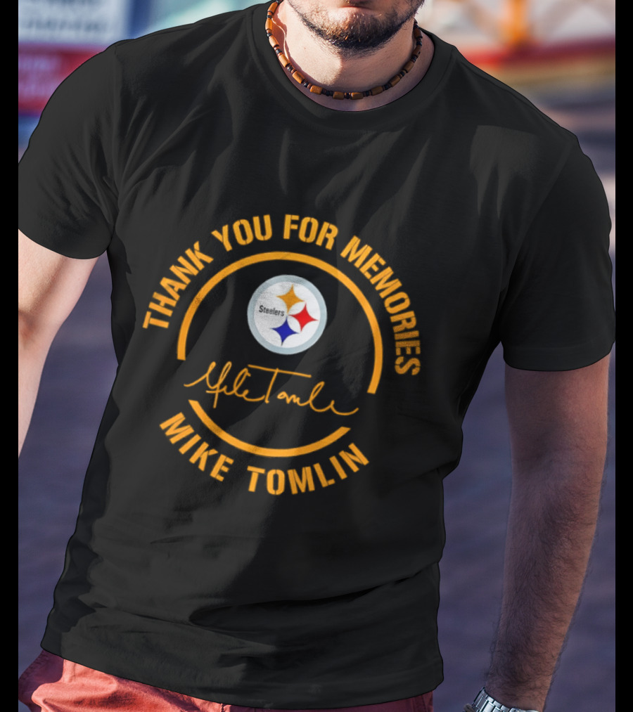 Thank You For Memories Mike Tomlin Pittsburgh Steelers T-Shirt