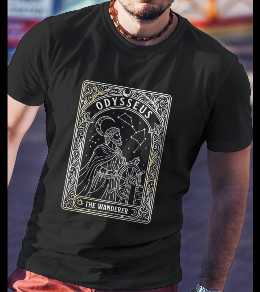 Odysseus The Wanderer Tarot Card Greek Mythology Constellation T-Shirt