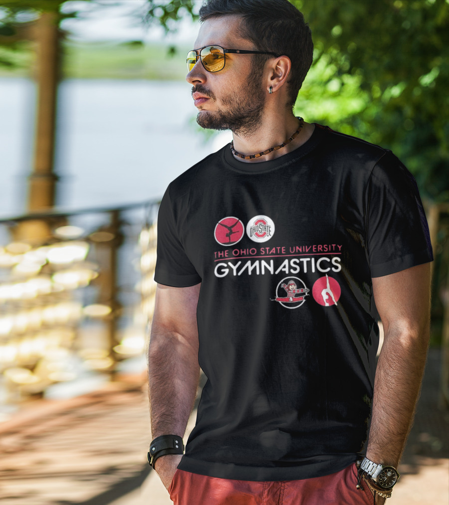 Ohio State University Gymnastics Buckeyes Team Spirit T-Shirt