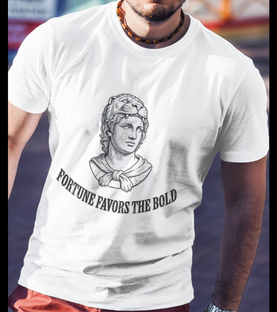 Alexander The Great Fortune Favors The Bold Statue T-Shirt