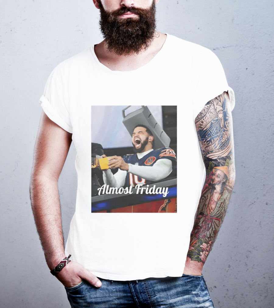 Almost Friday Cheese Grater Chicago Football Game Day Humor T-Shirt