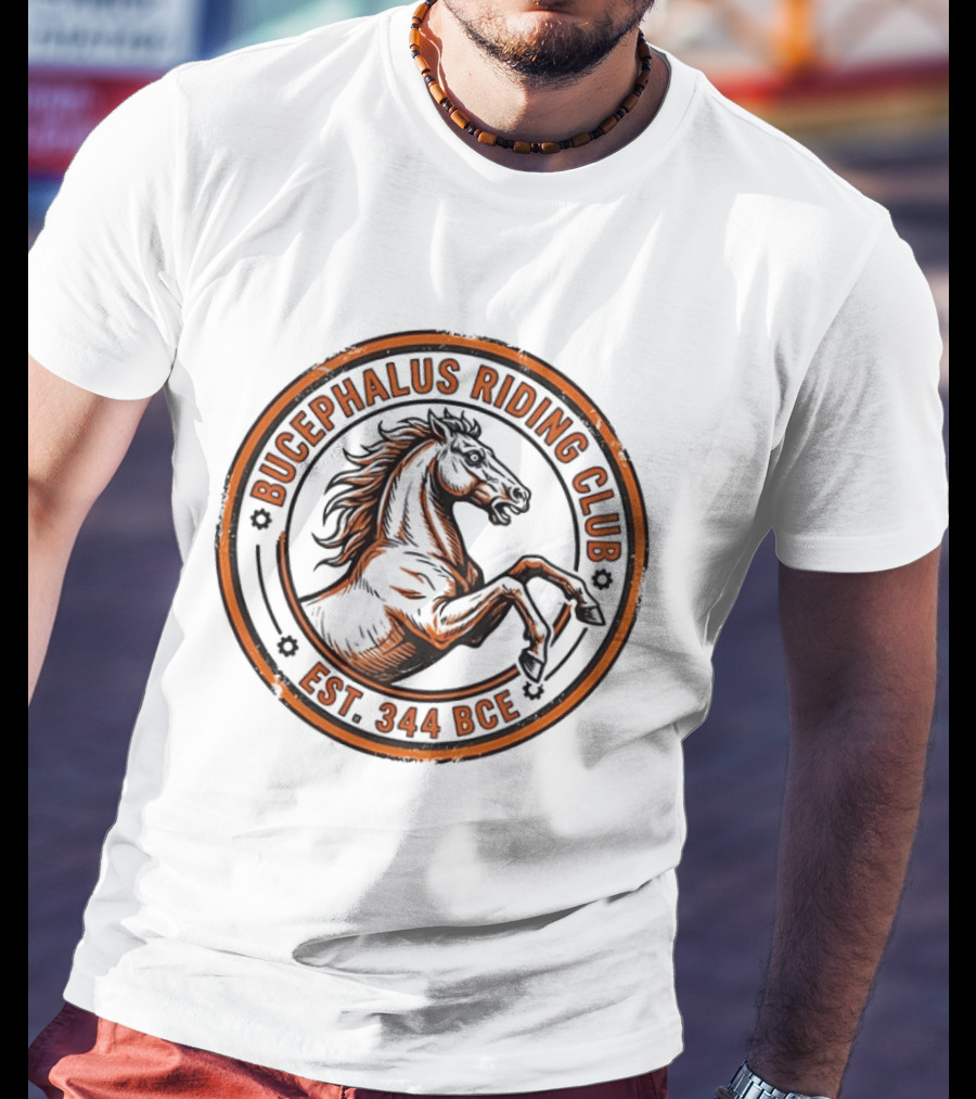 Bucephalus Riding Club Est 344 BCE Vintage Horse T-Shirt