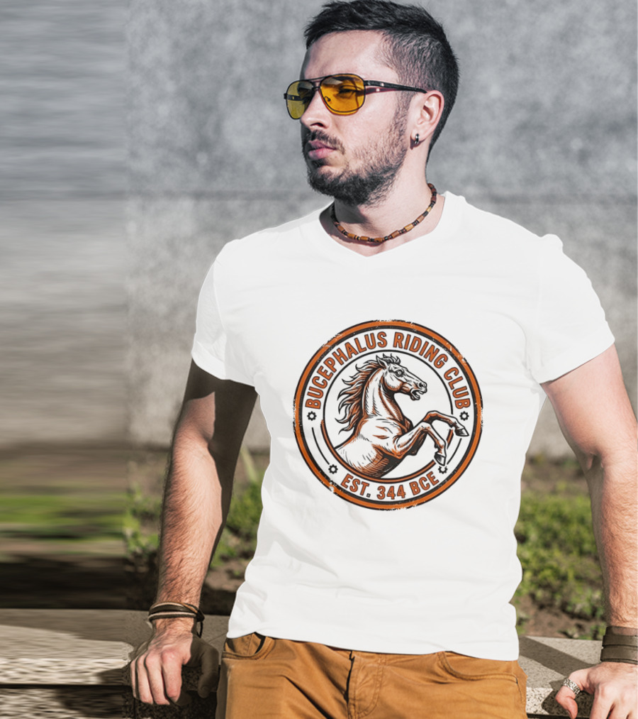 Bucephalus Riding Club Est 344 BCE Vintage Horse T-Shirt