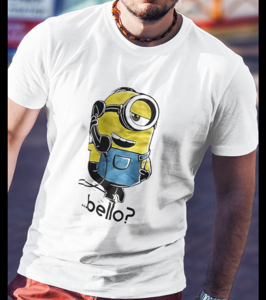Despicable Me Minions Bello Yellow Character With Blue Overalls T-Shirt