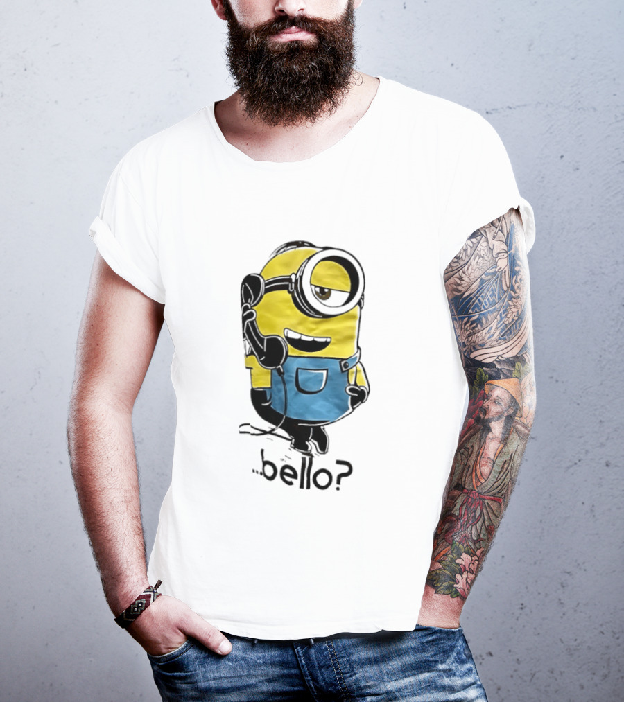 Despicable Me Minions Bello Yellow Character With Blue Overalls T-Shirt