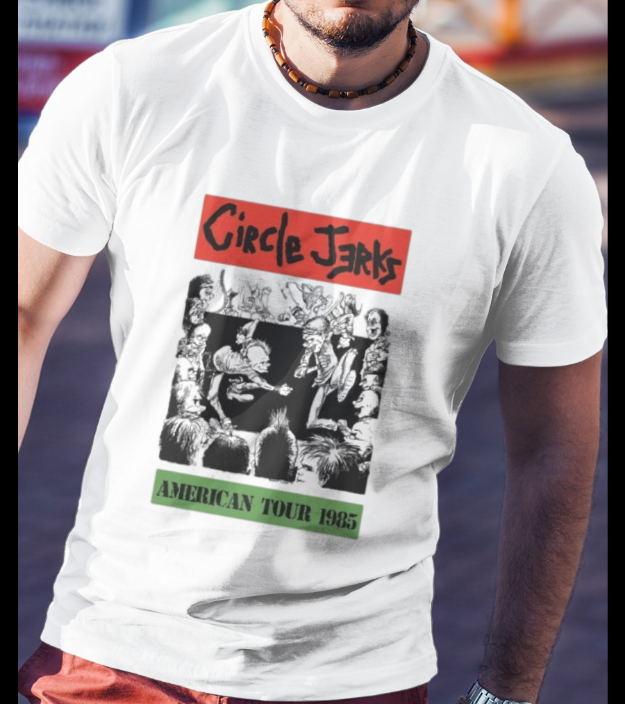 Circle Jerks American Tour 1985 Punk Concert T-Shirt