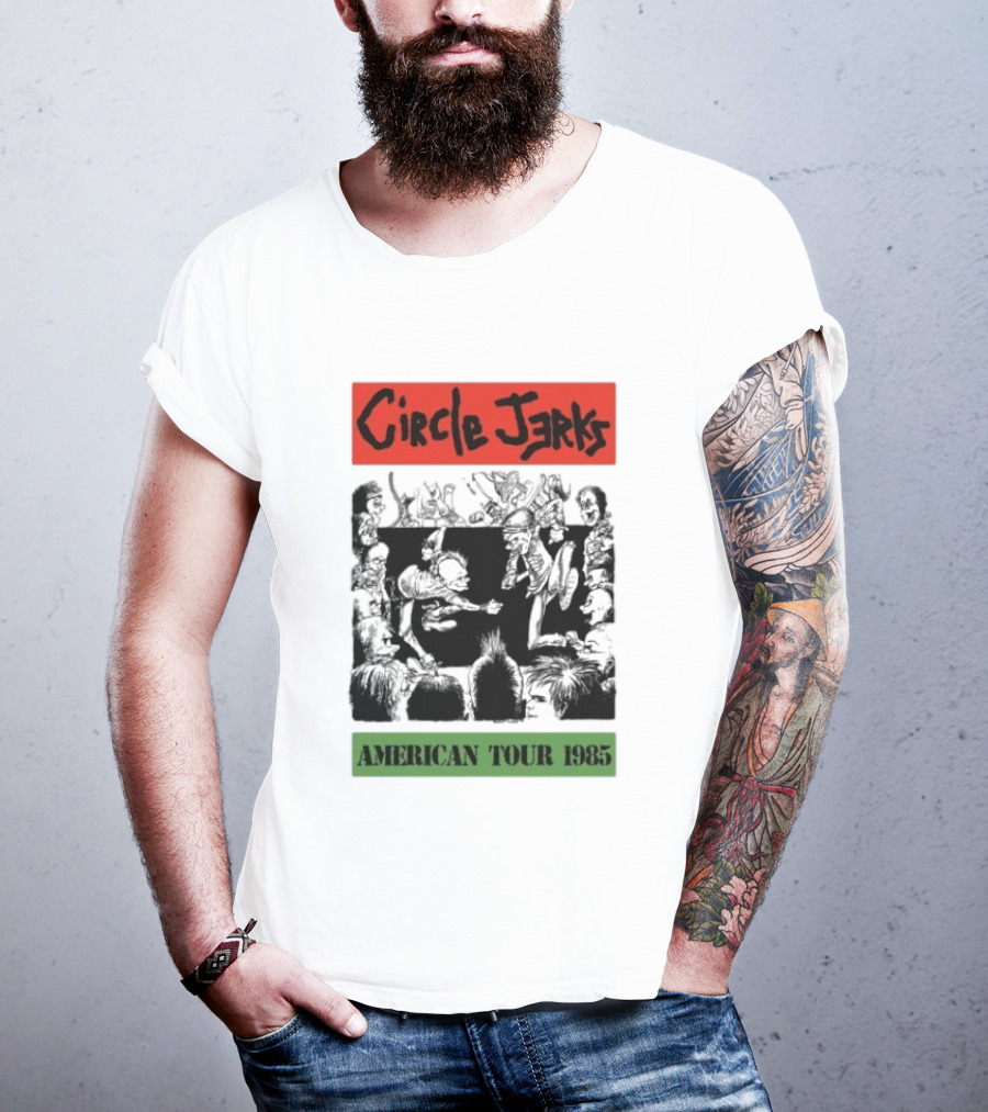 Circle Jerks American Tour 1985 Punk Concert T-Shirt