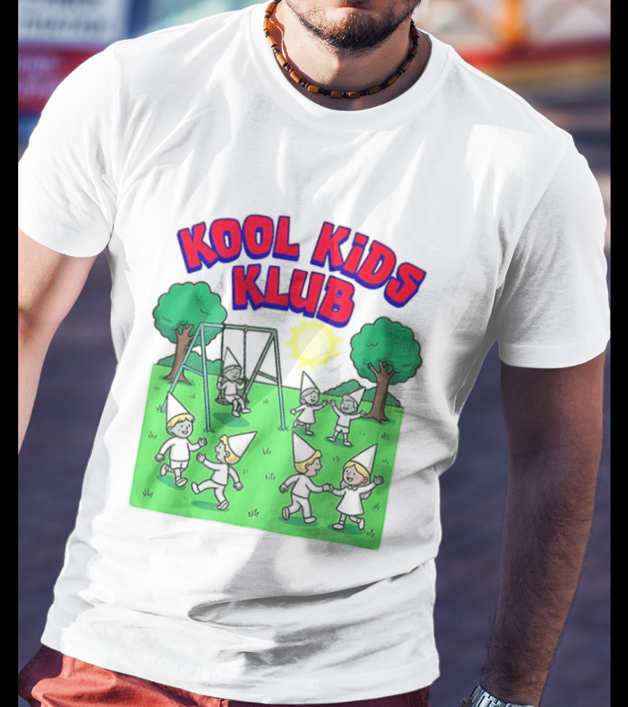 Kool Kids Klub Cartoon Playground Sun Swinging Scene T-Shirt