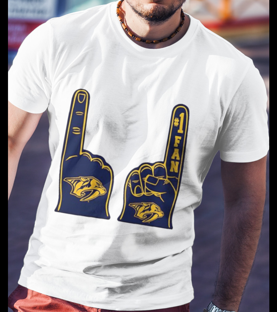 Nashville Predators #1 Fan Foam Finger T-Shirt