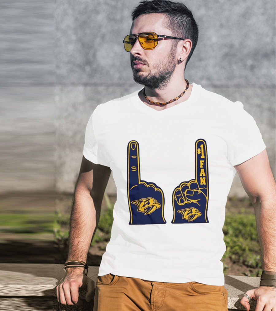 Nashville Predators #1 Fan Foam Finger T-Shirt