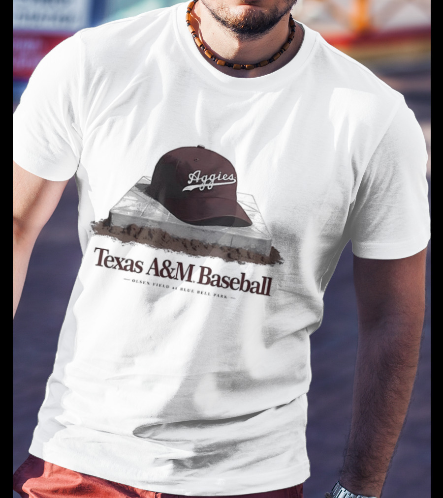 Texas A&M Baseball Aggies Olsen Field Blue Bell Park Cap T-Shirt