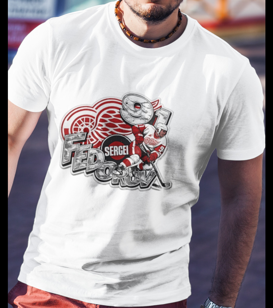 Sergei Fedorov Detroit Red Wings 91 Hockey Legend T-Shirt