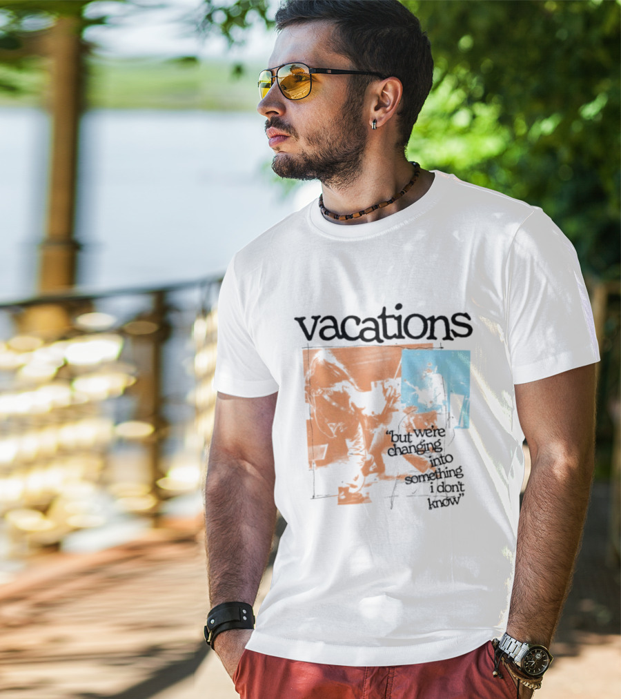 Vacations But We're Vacations I Don't Know Cool Retro Aesthetic T-Shirt