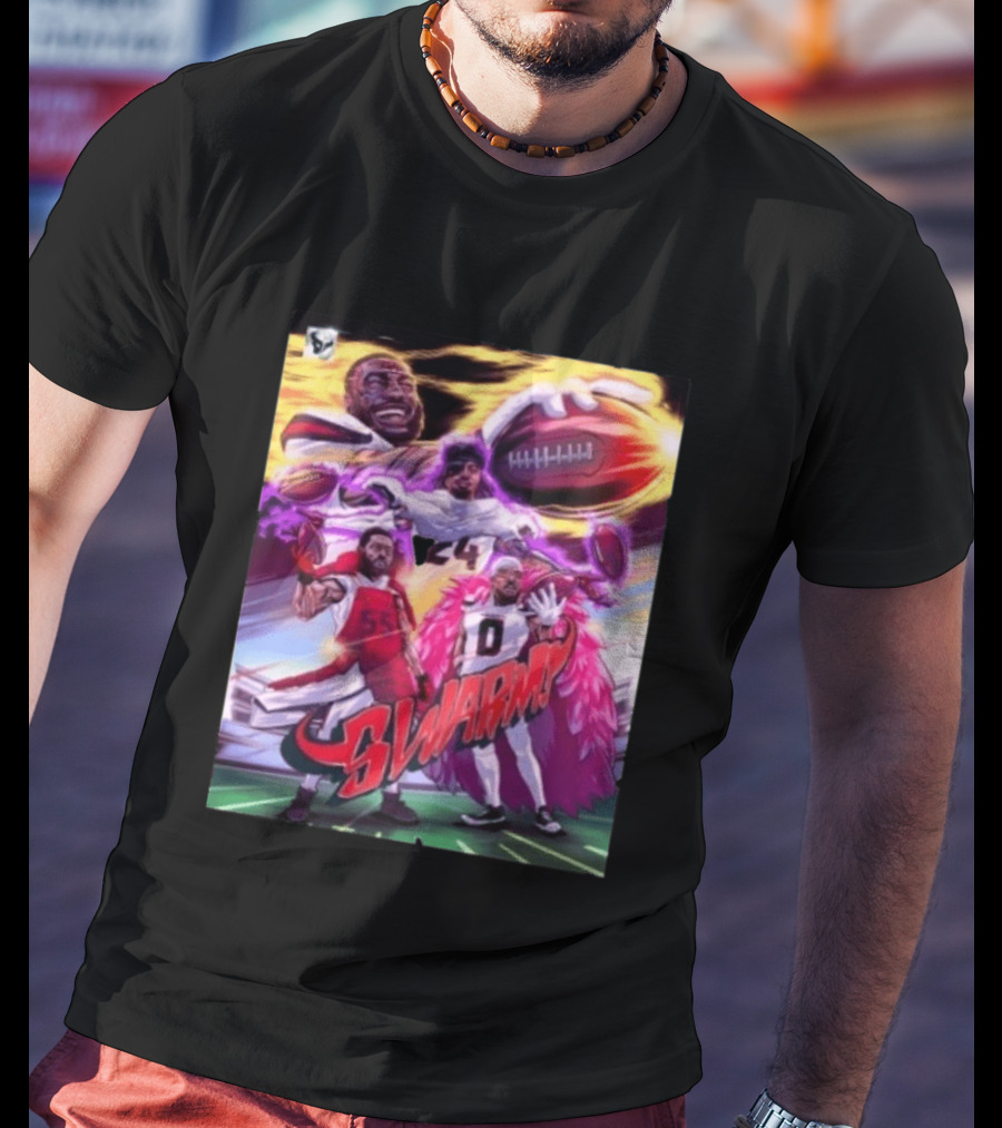 Houston Texans Swarm 2026 Football Legends Illustrated T-Shirt
