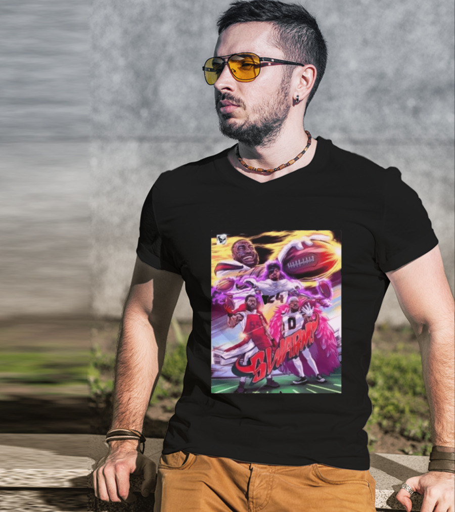 Houston Texans Swarm 2026 Football Legends Illustrated T-Shirt