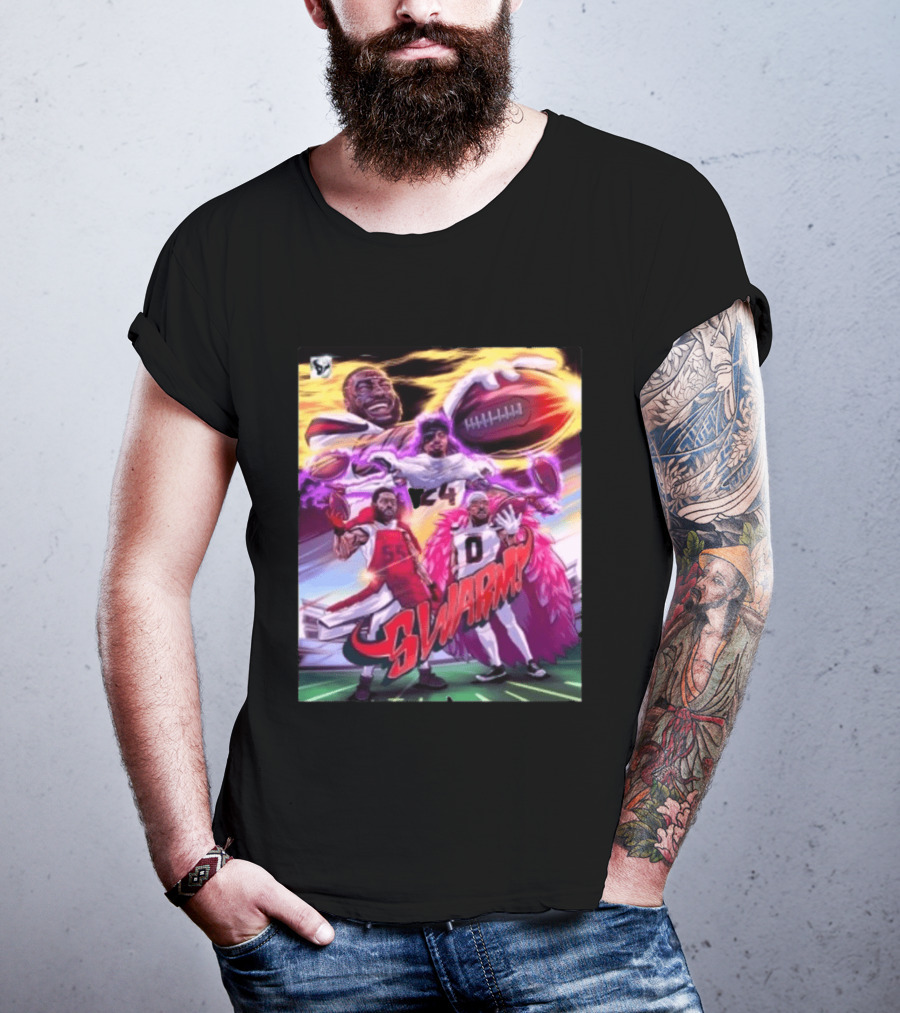 Houston Texans Swarm 2026 Football Legends Illustrated T-Shirt