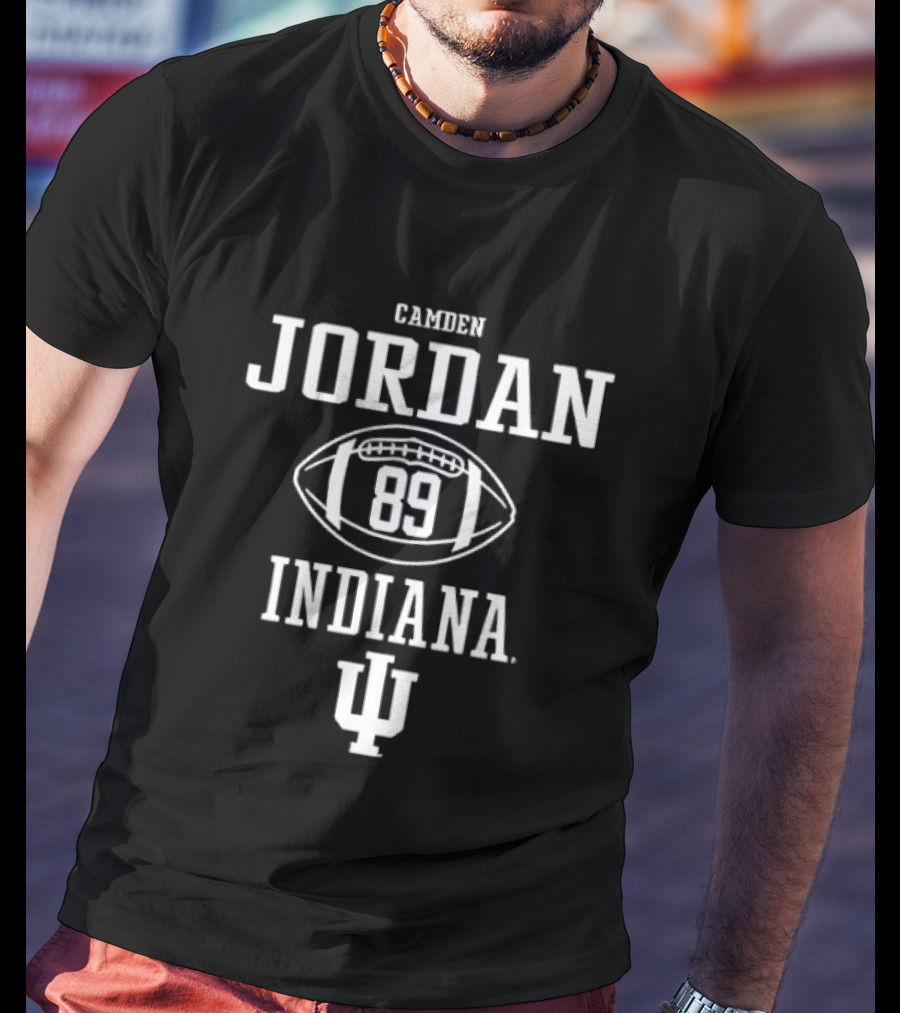 Camden Jordan 89 Indiana Hoosiers IU Football T-Shirt