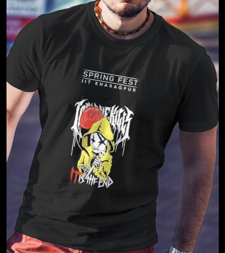 Spring Fest IIT Kharagpur Ice Nine Kills Clown Yellow Raincoat T-Shirt