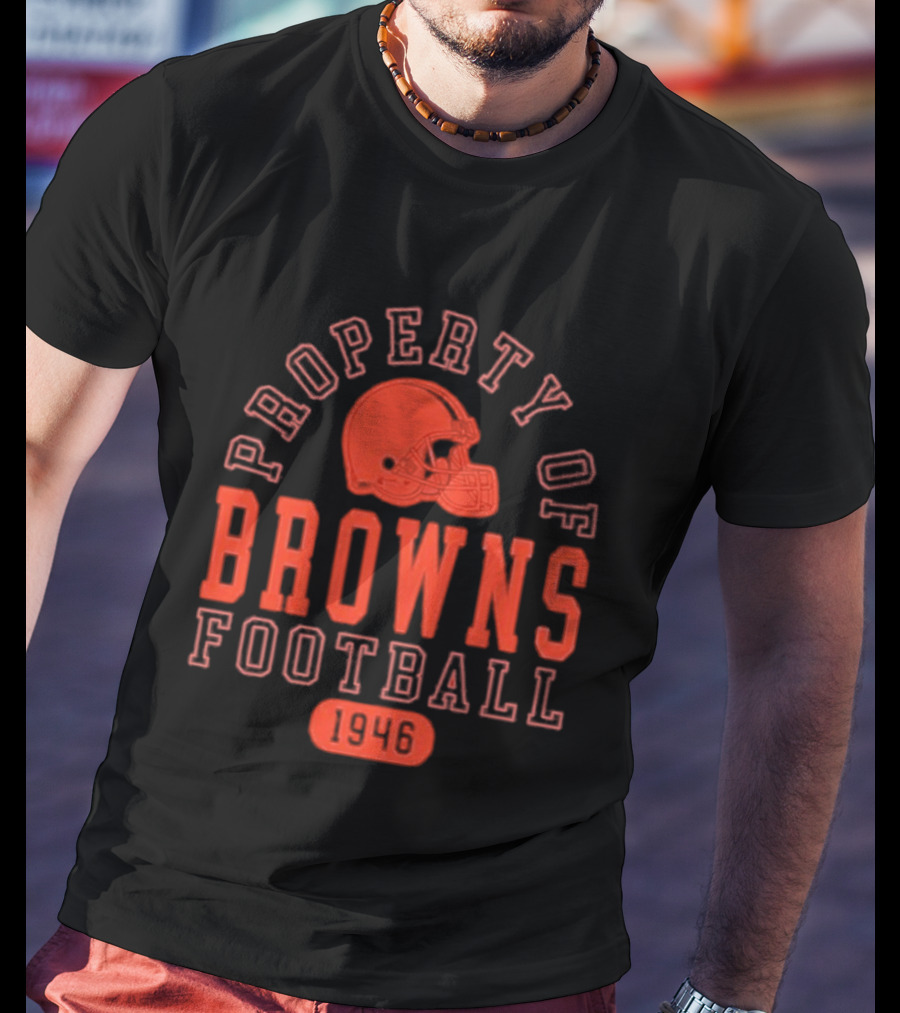Property Of Browns Football Helmet T-Shirt
