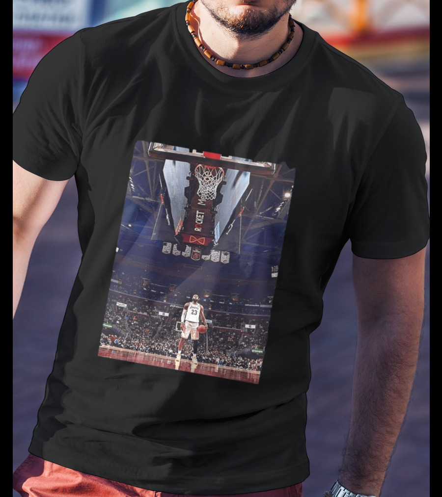 Lebron James Los Angeles Lakers NBA So Goated Basketball Court Scene T-Shirt