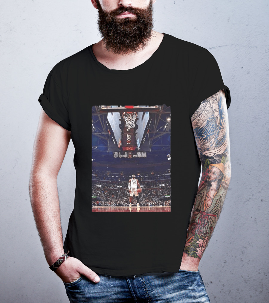 Lebron James Los Angeles Lakers NBA So Goated Basketball Court Scene T-Shirt