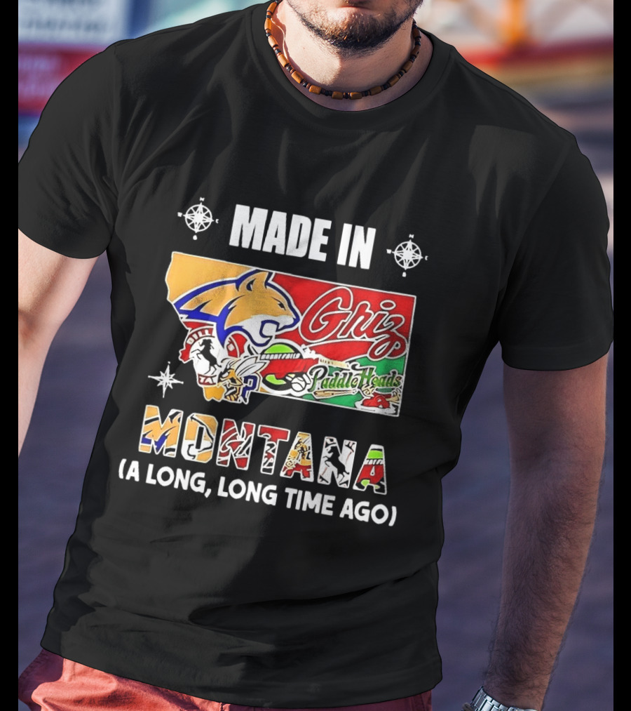 Made In Montana Griz PaddleHeads Team Collage A Long Long Time Ago T-Shirt
