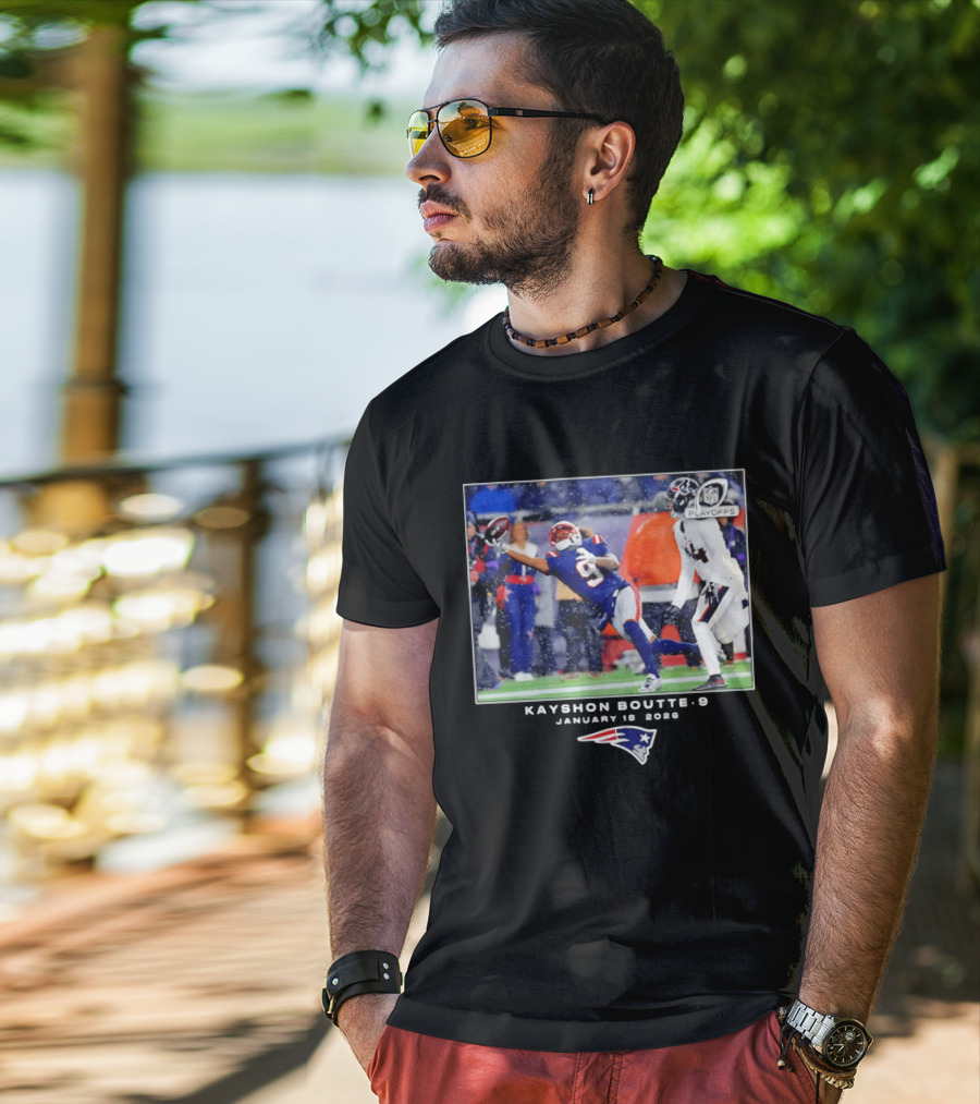 Kayshon Boutte New England Patriots January 18 2026 Playoffs T-Shirt