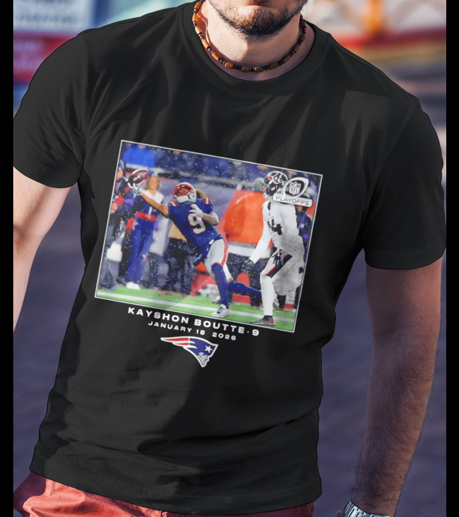 Kayshon Boutte New England Patriots January 18 2026 Playoffs T-Shirt
