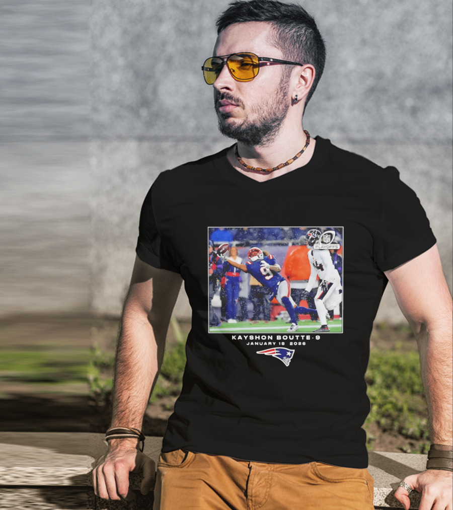 Kayshon Boutte New England Patriots January 18 2026 Playoffs T-Shirt