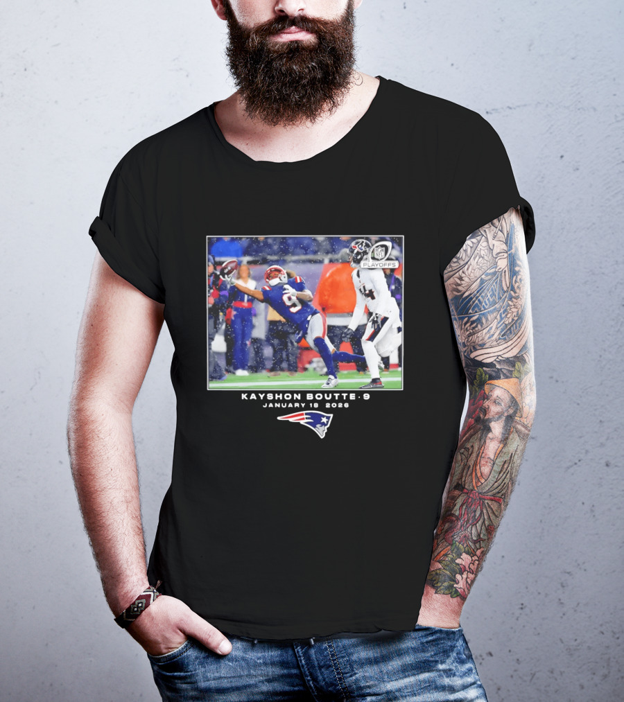 Kayshon Boutte New England Patriots January 18 2026 Playoffs T-Shirt