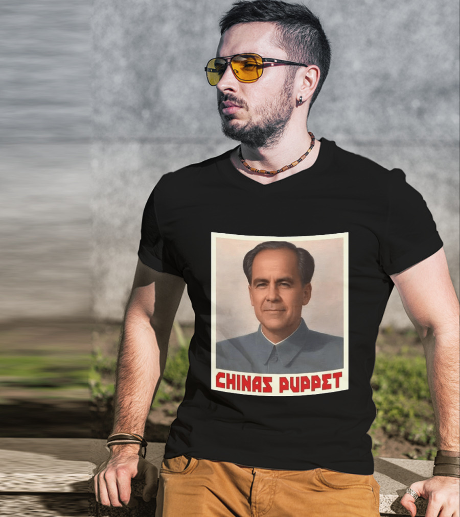 Mark Carney China's Puppet Mao Suit Caricature T-Shirt