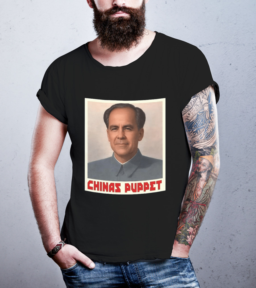 Mark Carney China's Puppet Mao Suit Caricature T-Shirt