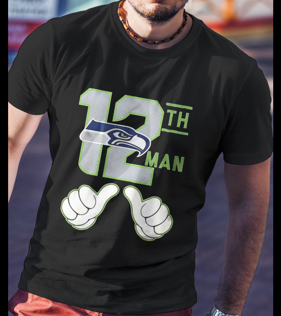 Seattle Seahawks 12th Man Fan Favorite NFL Team Spirit T-Shirt