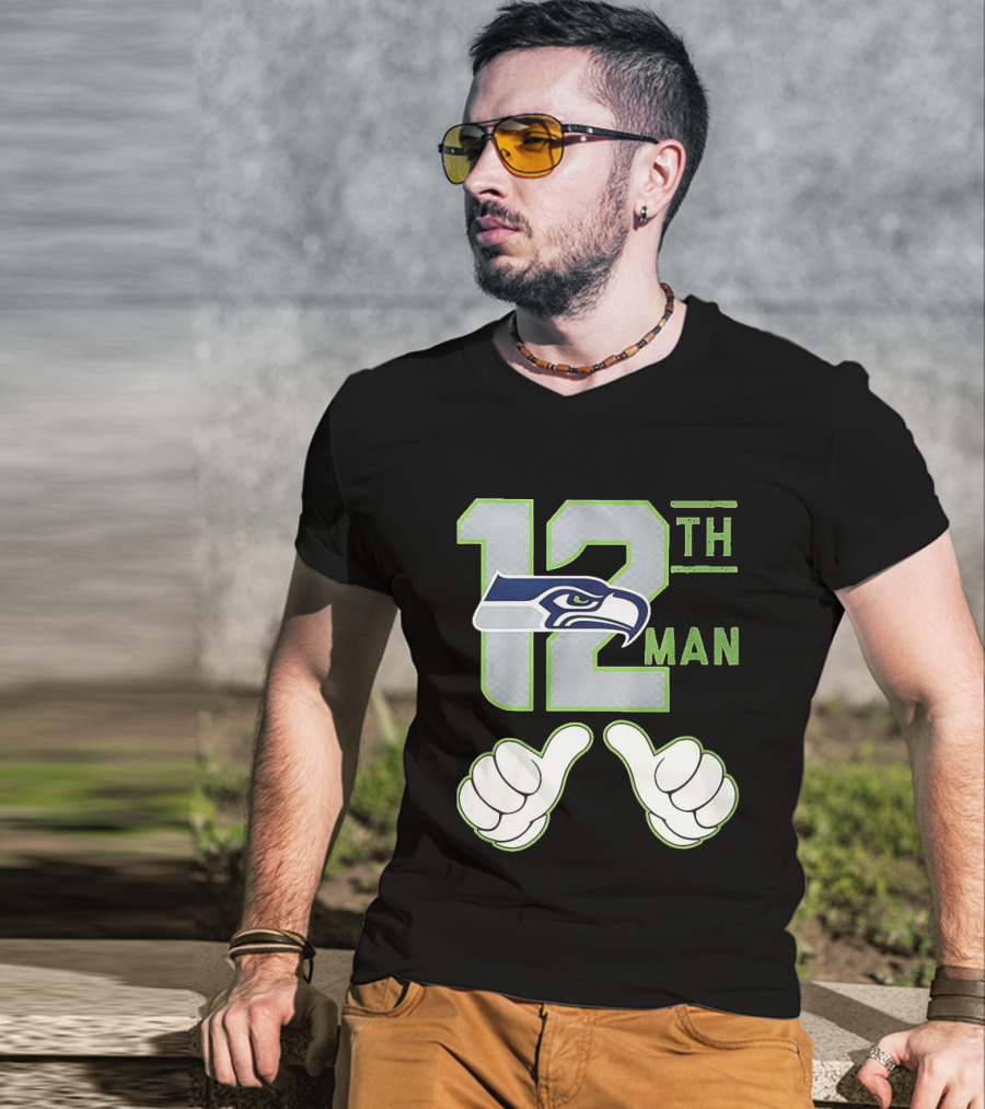 Seattle Seahawks 12th Man Fan Favorite NFL Team Spirit T-Shirt