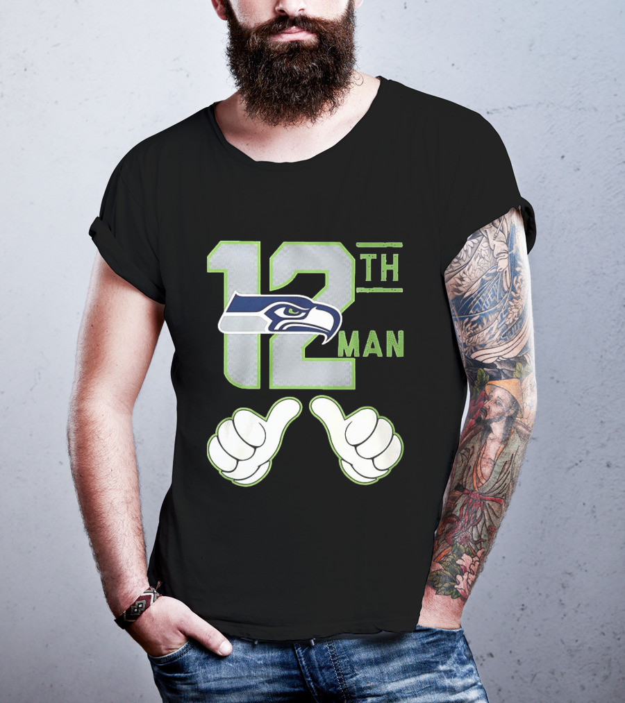 Seattle Seahawks 12th Man Fan Favorite NFL Team Spirit T-Shirt