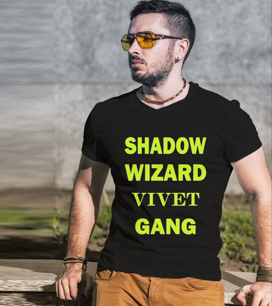 Shadow Wizard Vivet Gang Neon Typography Magic Vibes T-Shirt