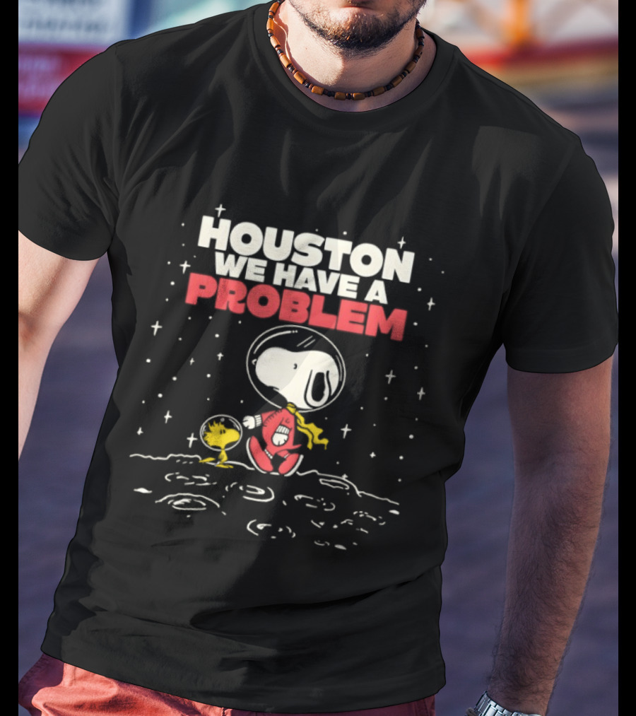 Snoopy Woodstock Houston We Have A Problem Space Adventure T-Shirt