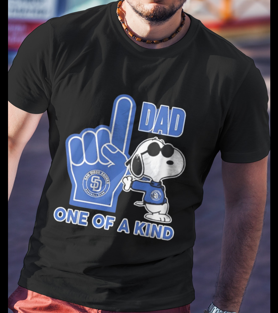 San Diego Padres Snoopy Number One Dad One Of A Kind T-Shirt