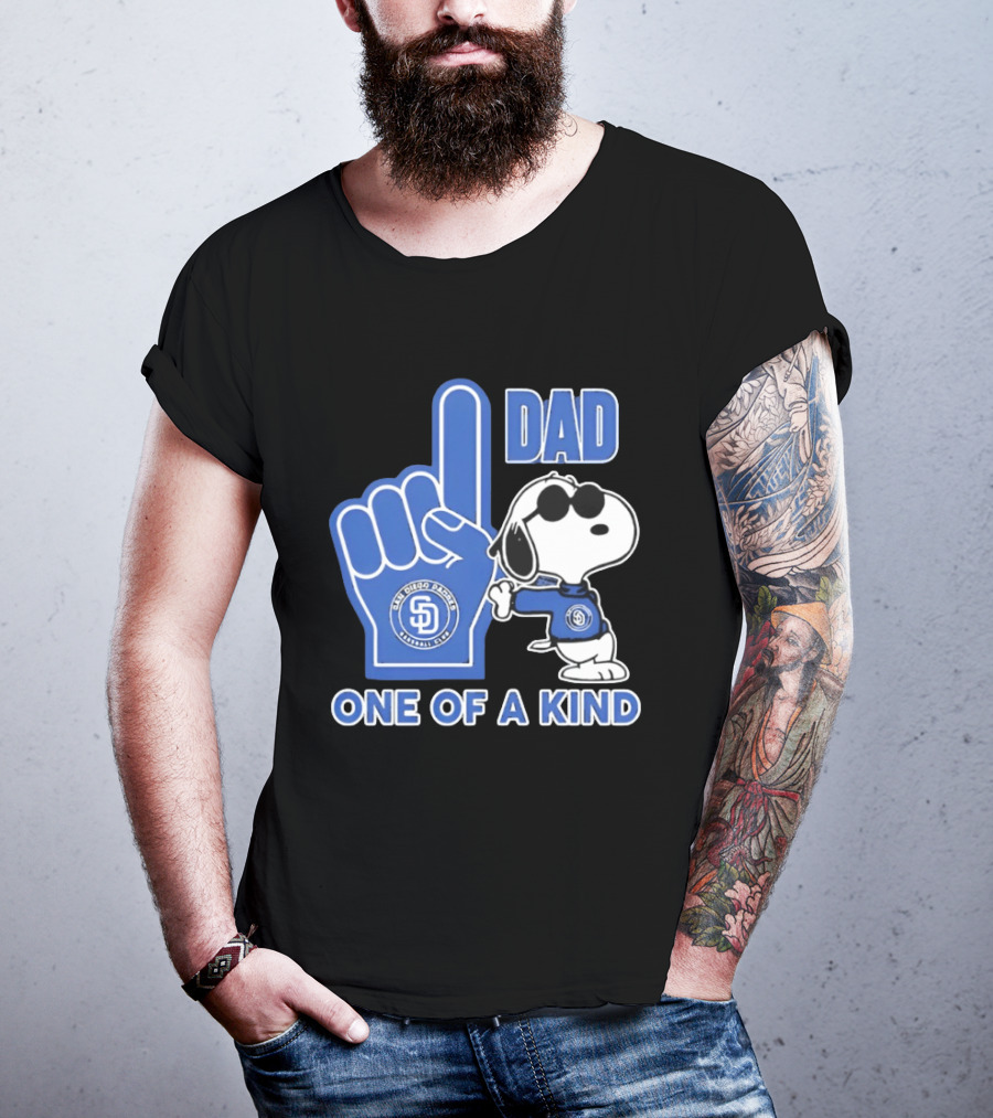 San Diego Padres Snoopy Number One Dad One Of A Kind T-Shirt