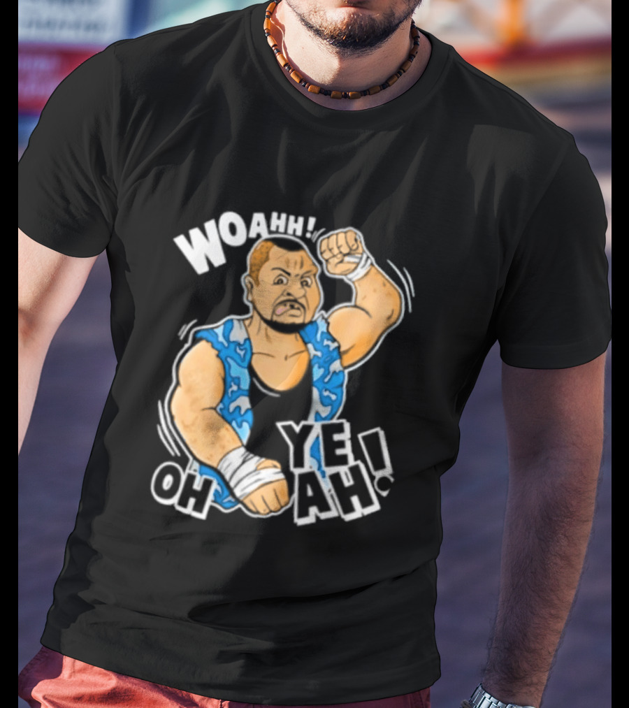 Original WWE The Bushwhackers Woahh Oh Yeah Caricature T-Shirt