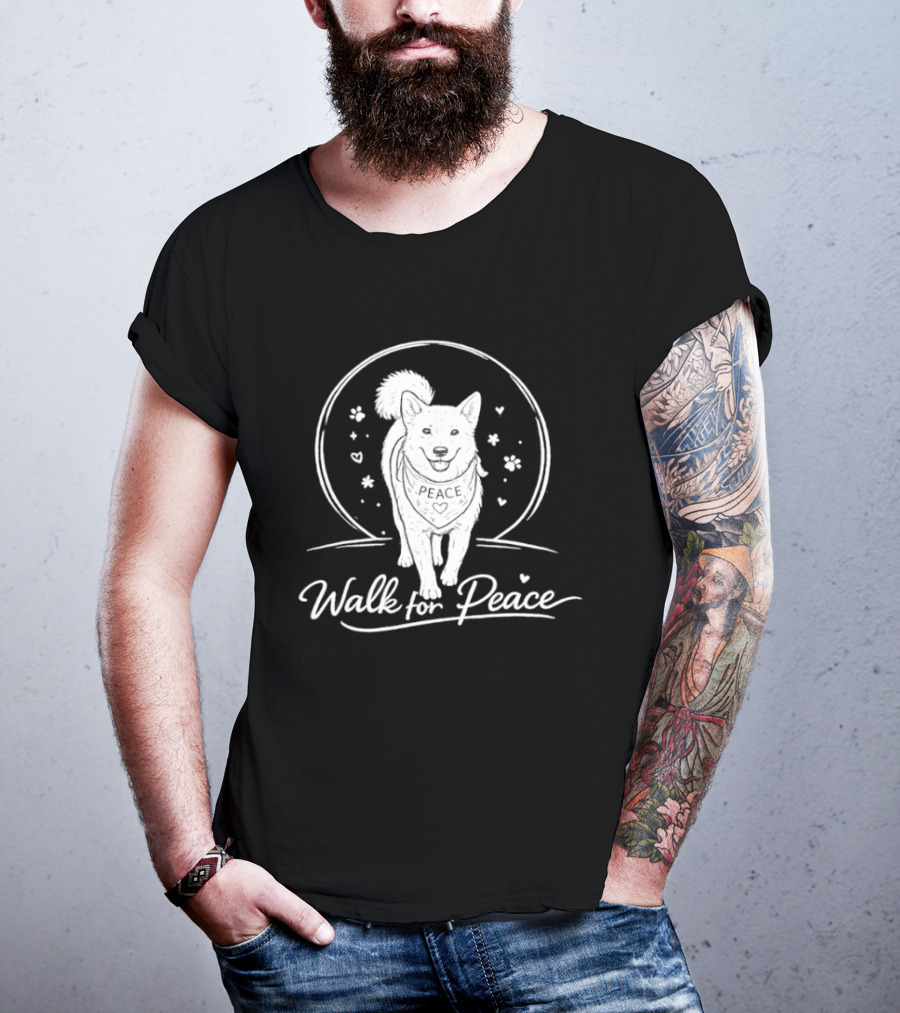 Walk For Peace Aloka Dog With Hope And Love T-Shirt