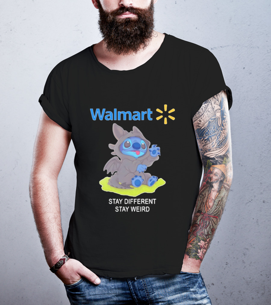 Walmart Canada Toothless Stitch Stay Different Stay Weird T-Shirt